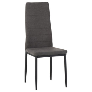 Set di 6 Sedie Dahlia In Tessuto Grigio Scuro 42x51x98,5