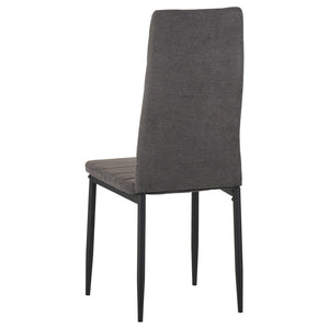 Set di 6 Sedie Dahlia In Tessuto Grigio Scuro 42x51x98,5