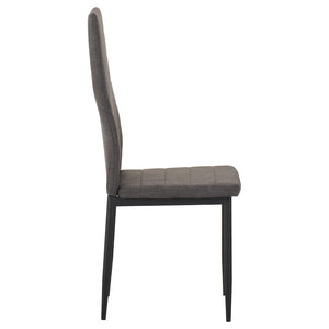 Set di 6 Sedie Dahlia In Tessuto Grigio Scuro 42x51x98,5