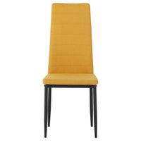 Set di 6 Sedie Dahlia In Tessuto Senape 42x51x98,5