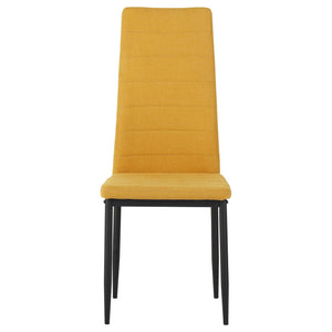 Set di 6 Sedie Dahlia In Tessuto Senape 42x51x98,5