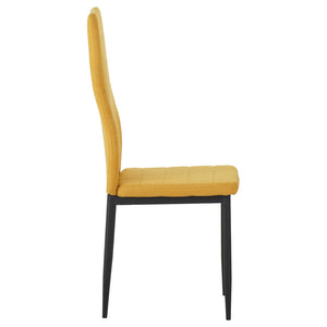 Set di 6 Sedie Dahlia In Tessuto Senape 42x51x98,5