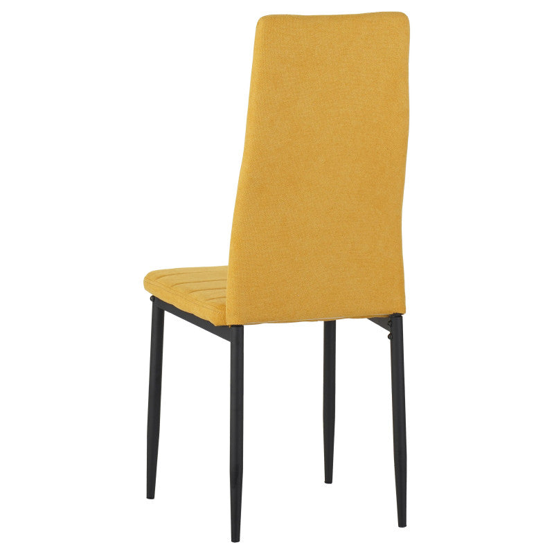 Set di 6 Sedie Dahlia In Tessuto Senape 42x51x98,5