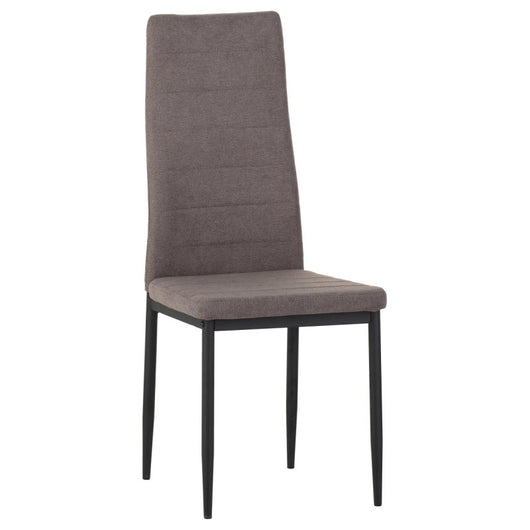 Set di 6 Sedie Dahlia In Tessuto Tortora 42x51x98,5