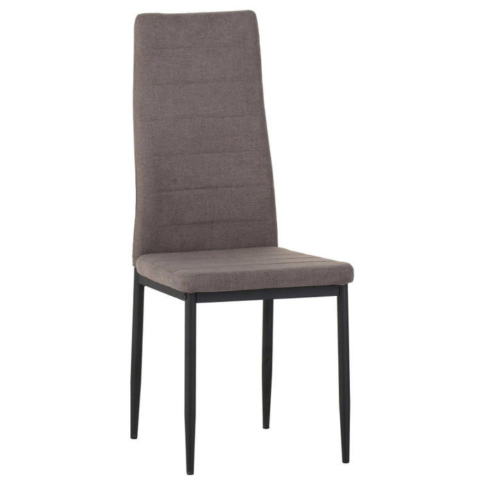 Set di 6 Sedie Dahlia In Tessuto Tortora 42x51x98,5