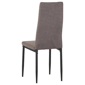 Set di 6 Sedie Dahlia In Tessuto Tortora 42x51x98,5