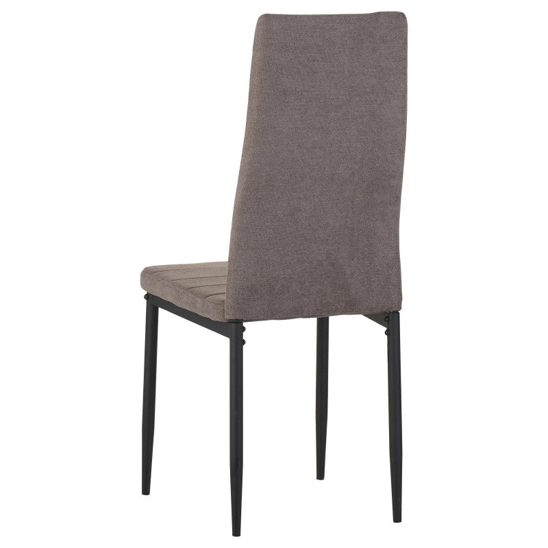 Set di 6 Sedie Dahlia In Tessuto Tortora 42x51x98,5