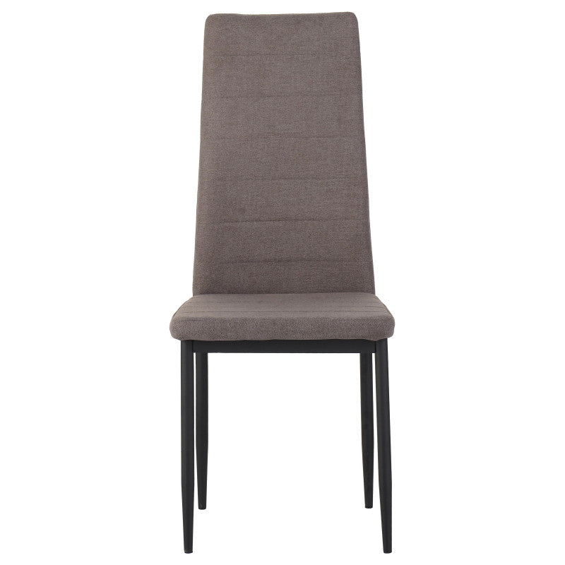 Set di 6 Sedie Dahlia In Tessuto Tortora 42x51x98,5