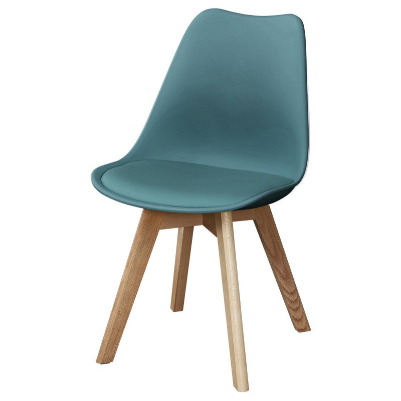 Set di 6 Sedie Lelia Blu Ottanio Pp/pu 48x57x81