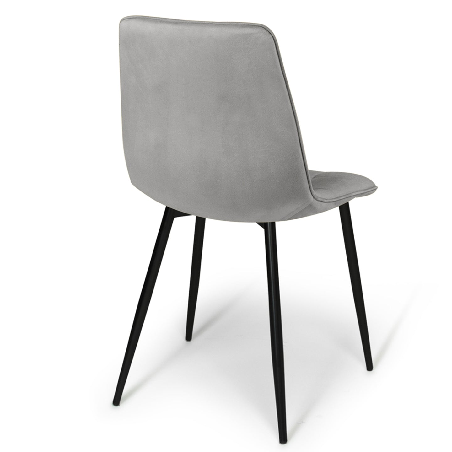 IDMarket - Set di 6 sedie MILA in velluto misto blu x2, grigio scuro x2, grigio chiaro x2