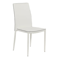 Set di 6 Sedie Nathalie Bianca 41x44x90 Pu