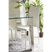 Set di 6 Sedie Nathalie Bianca 41x44x90 Pu