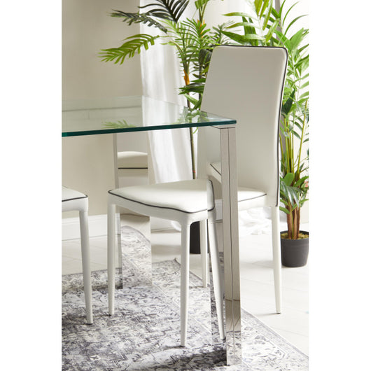 Set di 6 Sedie Nathalie Bianca 41x44x90 Pu