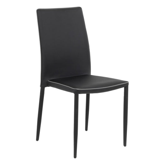 Set di 6 Sedie Nathalie Nera 41x44x90 Pu