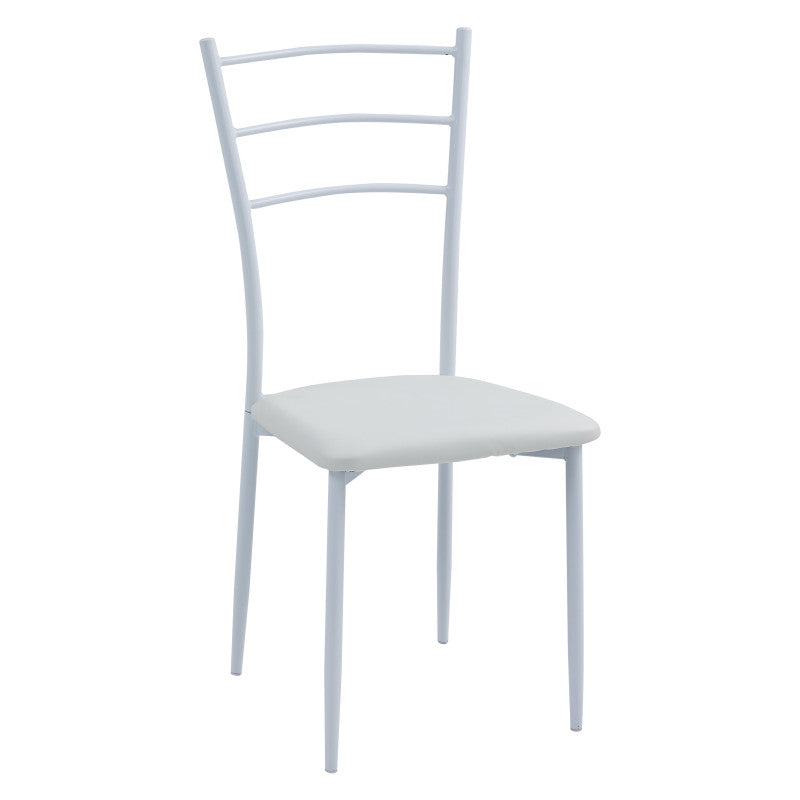 Set di 6 Sedie New Marta In Pvc Bianco Dim 41x48x92cm