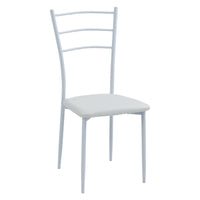 Set di 6 Sedie New Marta In Pvc Bianco Dim 41x48x92cm