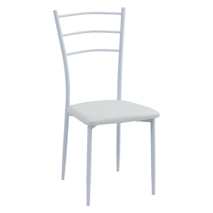 Set di 6 Sedie New Marta In Pvc Bianco Dim 41x48x92cm