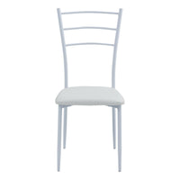 Set di 6 Sedie New Marta In Pvc Bianco Dim 41x48x92cm