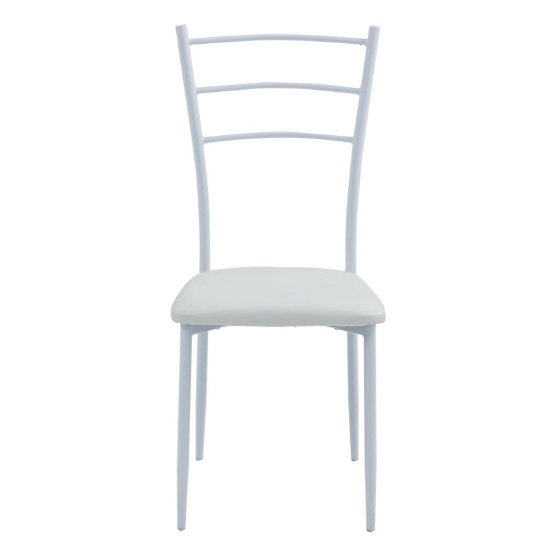 Set di 6 Sedie New Marta In Pvc Bianco Dim 41x48x92cm