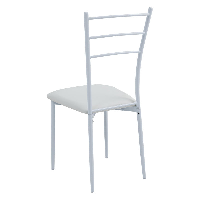 Set di 6 Sedie New Marta In Pvc Bianco Dim 41x48x92cm