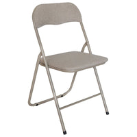 Set di 6 Sedie Pieghevole Solana In Tessuto Boucle' Beige