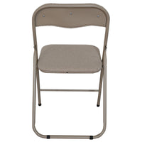 Set di 6 Sedie Pieghevole Solana In Tessuto Boucle' Beige