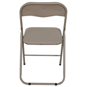 Set di 6 Sedie Pieghevole Solana In Tessuto Boucle' Beige