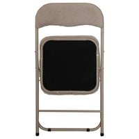 Set di 6 Sedie Pieghevole Solana In Tessuto Boucle' Beige