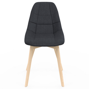 IDMarket - Set di 6 sedie scandinave GABY in tessuto misto beige, grigio chiaro, blu anatra x2, grigio scuro x2