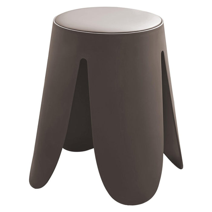 Set di 6 Sgabelli Johnny In Pp+pu Tortora Ø 45x H45 Cm