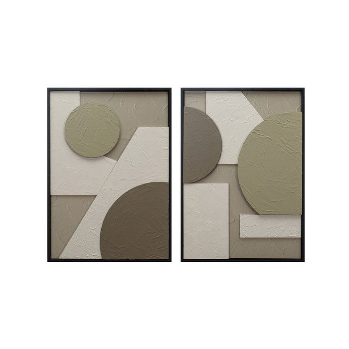 Set di 6 Stampe Su Canvas Round 3d 50x70 Cm 2 Assortimenti