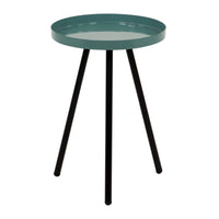Set di 6 Tavolini Tondo 3 Gambe Dalton D30 H42 Verde/nero