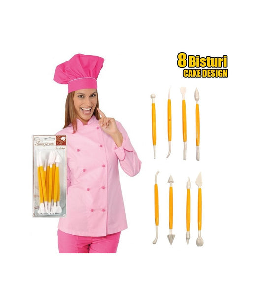 Set Di 8 Attrezzi Bisturi Per Modeling Cake Design Torta Dolce Pasta Di Zucchero         