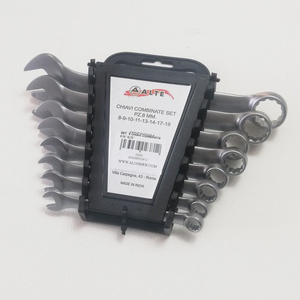 Set di 8 chiavi combinate da 8 a 19mm