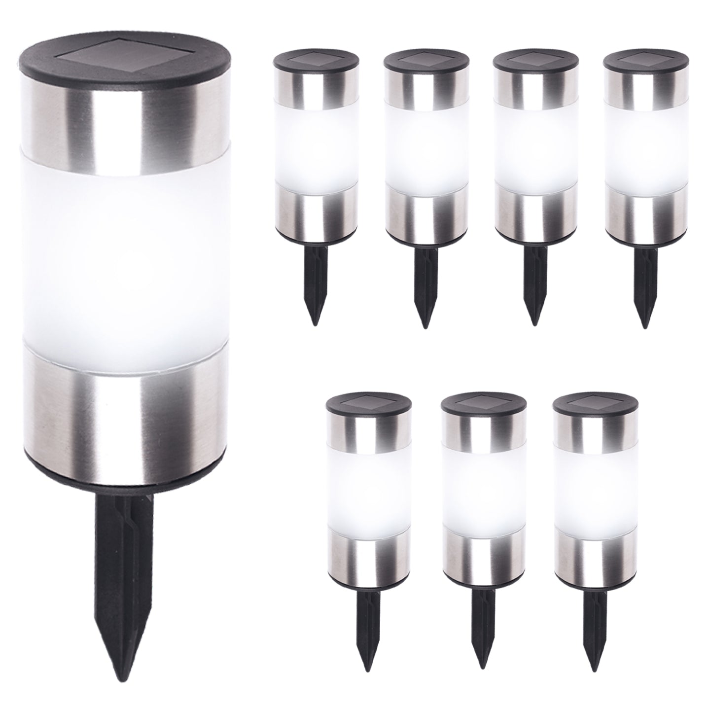 IDMarket - Set di 8 dissuasori di design 2 in 1 in acciaio inox