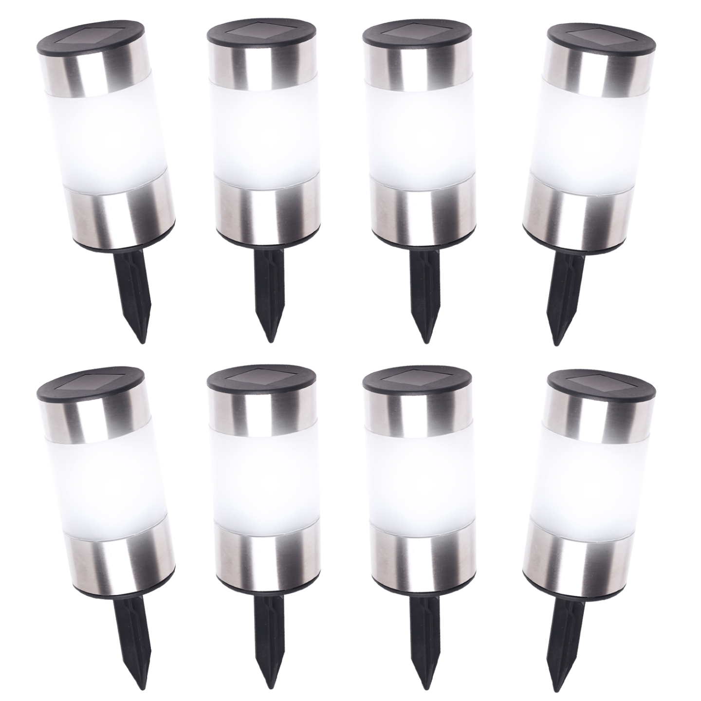 IDMarket - Set di 8 dissuasori di design 2 in 1 in acciaio inox