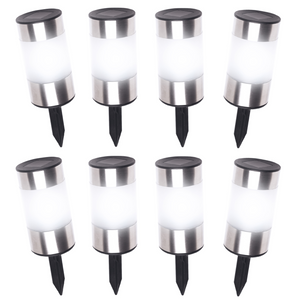 IDMarket - Set di 8 dissuasori di design 2 in 1 in acciaio inox