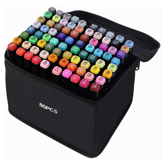 Set Di 80 Pennarelli Colorati Per Graffiti Con Custodia Campo Di Marcatura