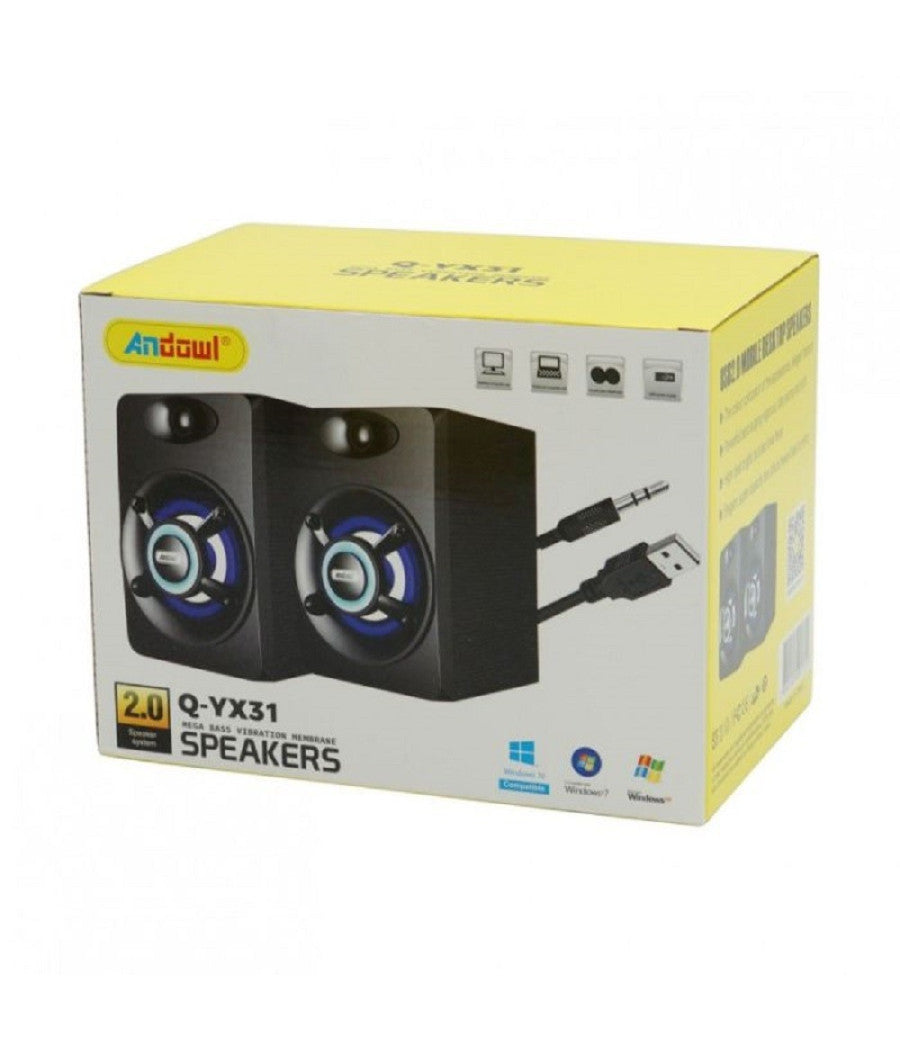 Set Di Altoparlanti Per Computer Pc Q-yx31 Speaker Alimentazione Usb Canali 2.0         