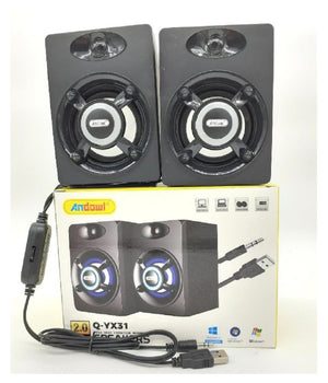 Set Di Altoparlanti Per Computer Pc Q-yx31 Speaker Alimentazione Usb Canali 2.0         
