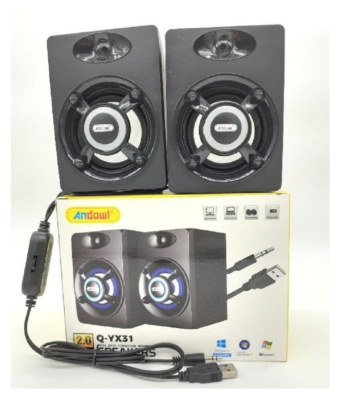 Set Di Altoparlanti Per Computer Pc Q-yx31 Speaker Alimentazione Usb Canali 2.0         