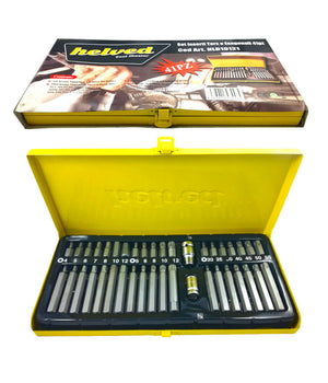 Set Di Chiavi Inserti 41 Pezzi Torx Esagonali E Mille Righe + 2 Adattatori         
