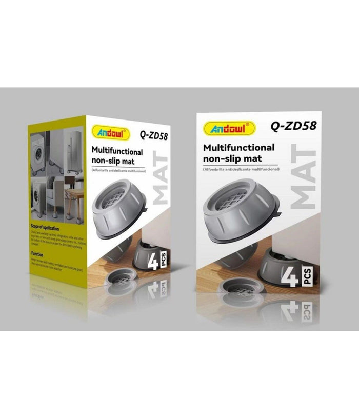 Set Di Cuscinetti Antivibranti Piedini Per Lavatrice Asciugatrice 4 Pezzi Q-zd58         