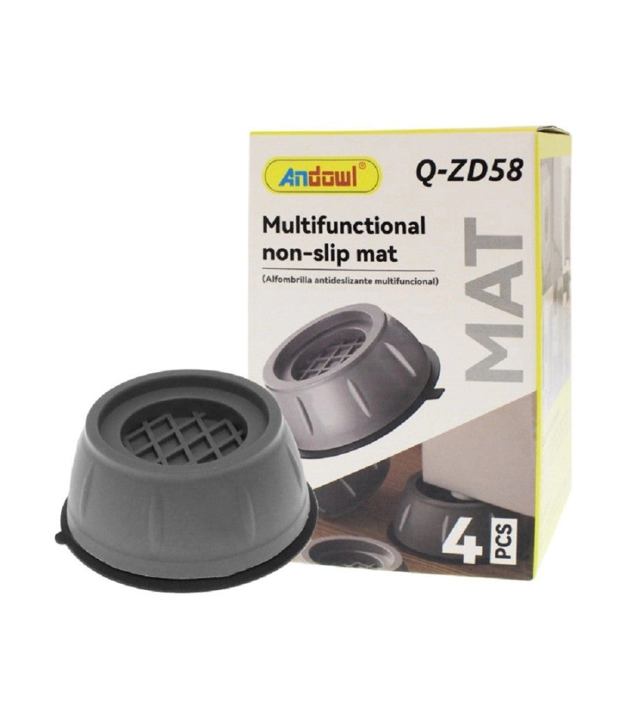 Set Di Cuscinetti Antivibranti Piedini Per Lavatrice Asciugatrice 4 Pezzi Q-zd58         