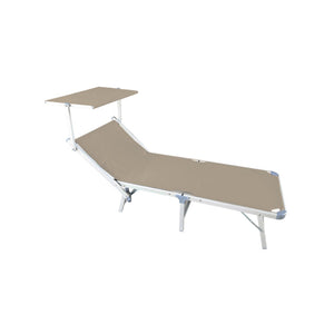 Set Di 2 Lettini Mare Pieghevole C/Tett Alu 1,1/Text 750 Tortora Moia