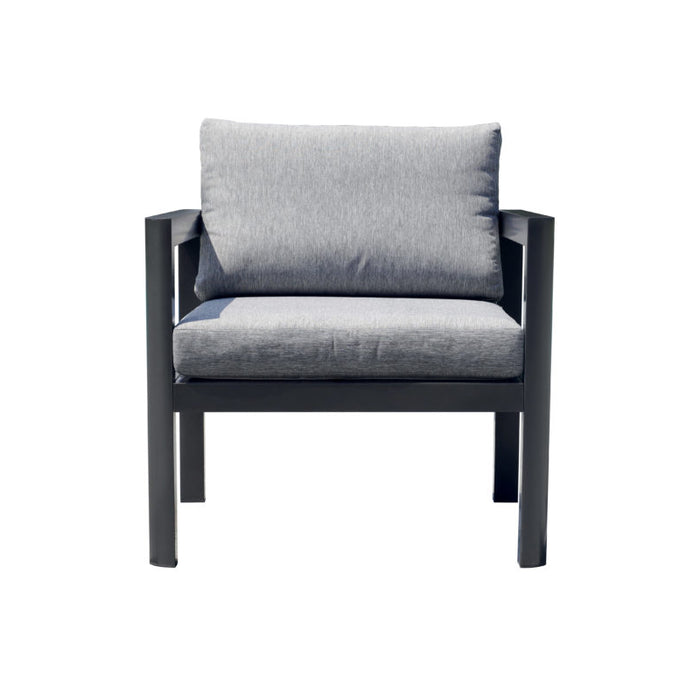 Set Di 2 Poltrone Coffee Set Marsiglia Alu Antracite Moia