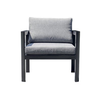 Set Di 2 Poltrone Coffee Set Marsiglia Alu Antracite Moia