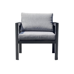 Set Di 2 Poltrone Coffee Set Marsiglia Alu Antracite Moia