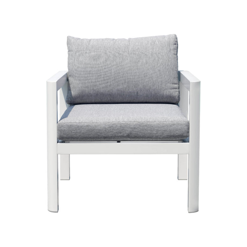 Set Di 2 Poltrone Coffee Set Marsiglia Alu Bianca Moia