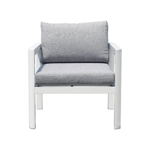 Set Di 2 Poltrone Coffee Set Marsiglia Alu Bianca Moia